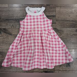 Janie & Jack 5T Pink Barbie Dress Gingham Sleeveless Girls